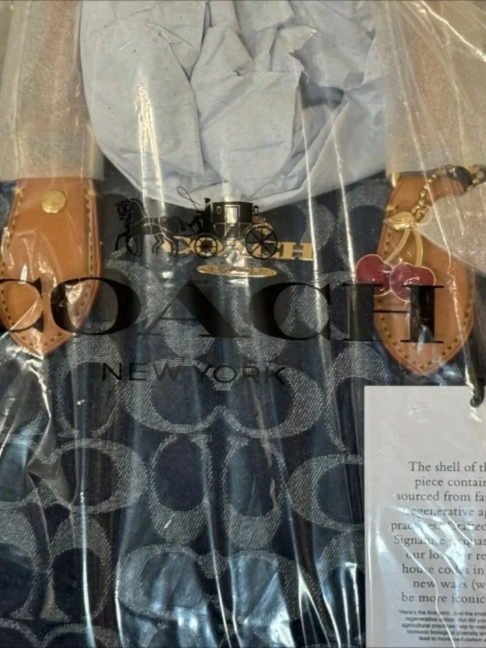 Coach Rowan Satchel Bag In Signature Denim Canvas NWT CY699 - Picture 2 of 6